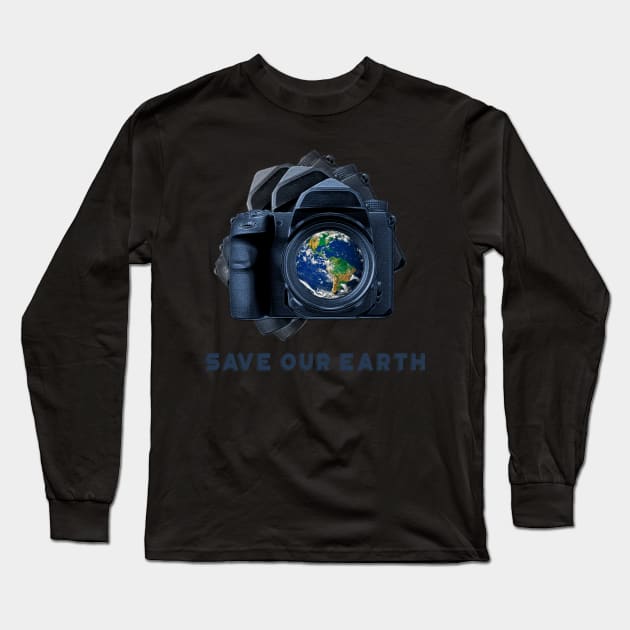 Save Our Earth Long Sleeve T-Shirt by VintCam